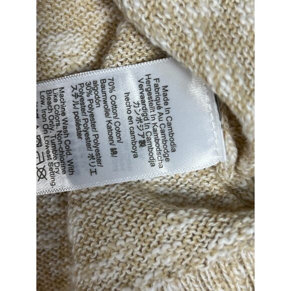Women's J. Crew‎ Lightweight Tan & White Sweater #BQ689 - Size XXS - Picture 5 of 6